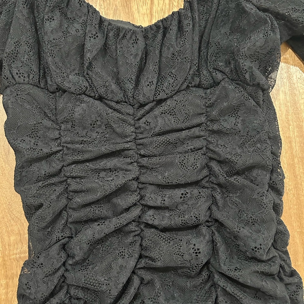Zara Black Lace Dress - Picture 4 of 12